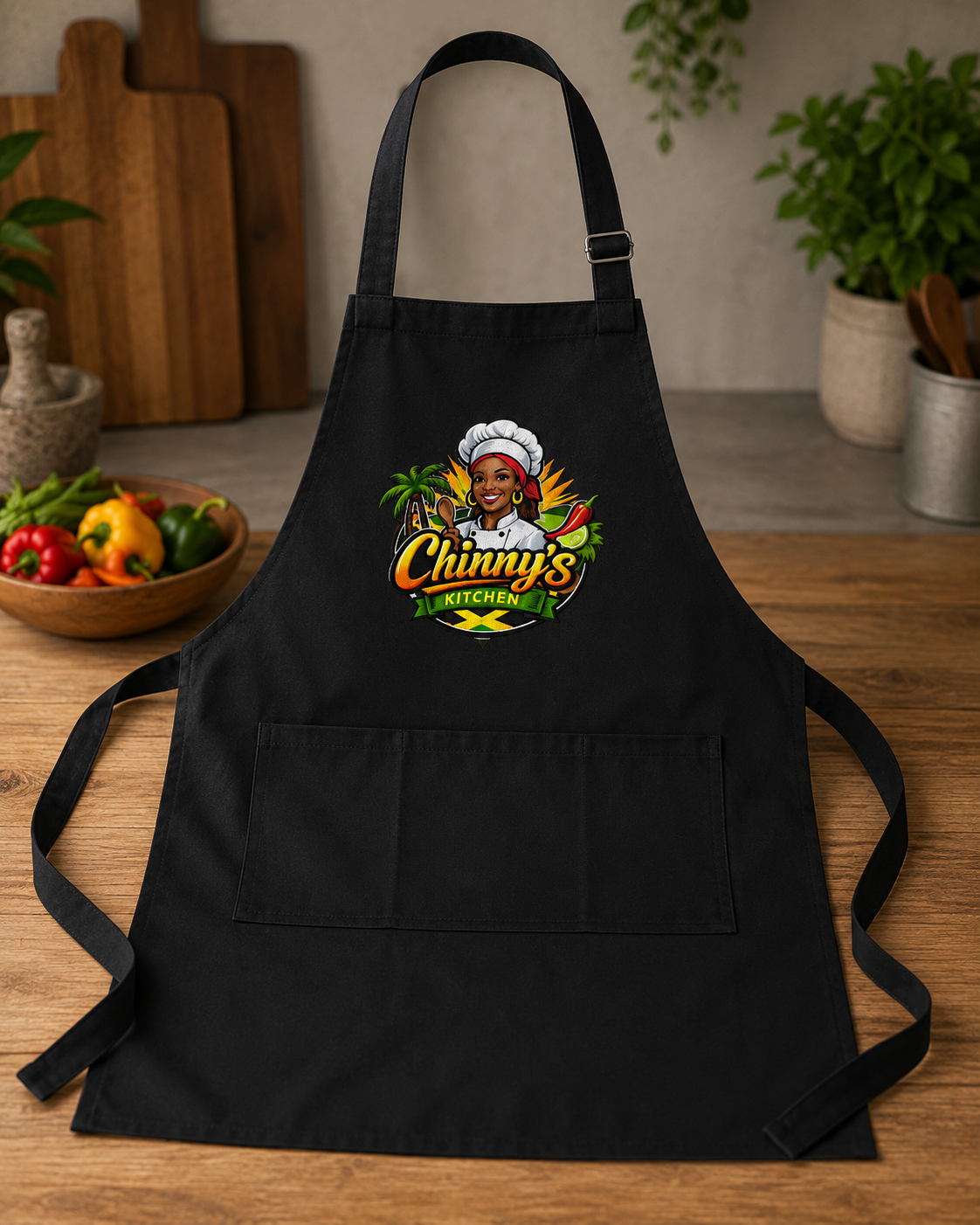 Chinny's Kitchen Signature Chef Apron — Coming Soon