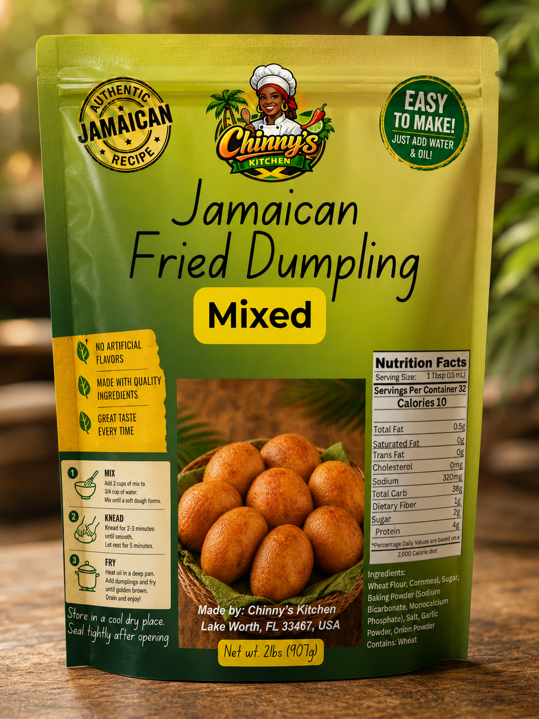 Chinny's Kitchen Jamaican Fried Dumpling Mix — Coming Soon